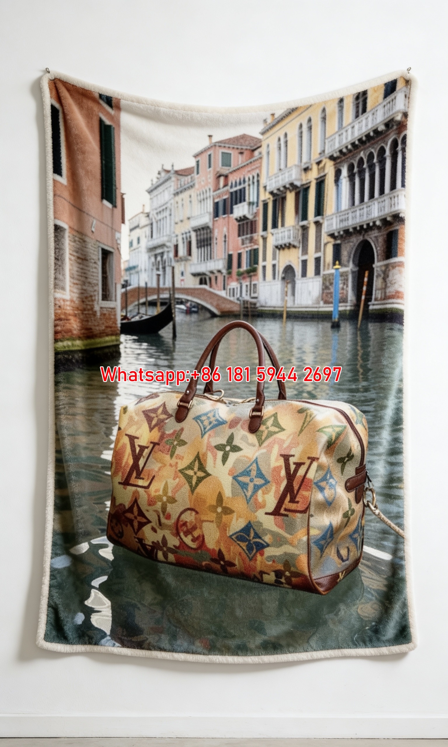 LV Venice Duffle Blanket Watercolor LV Throw 170